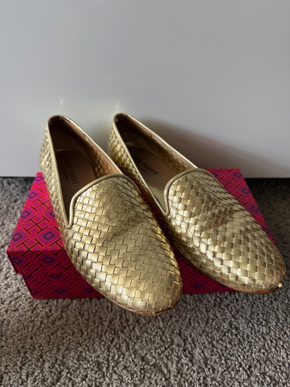 Jon Josef basket weave loafers